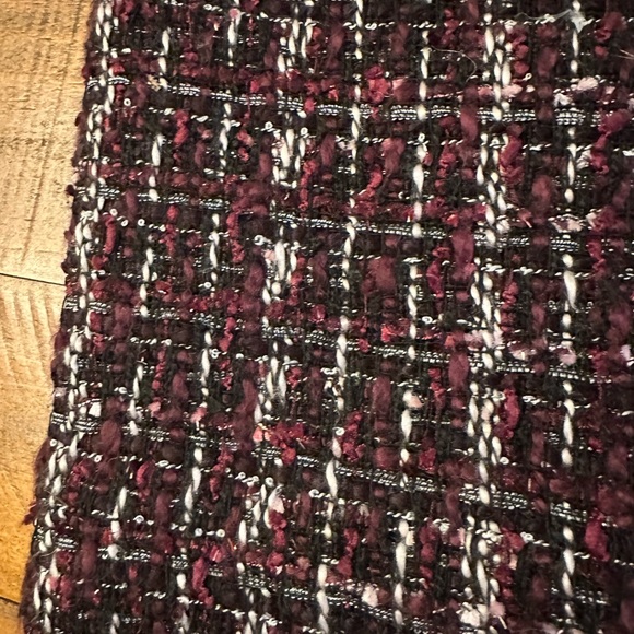 Loft Size 4 Sherri Tweed Shift Skirt Purple Multi Colored - Picture 5 of 7